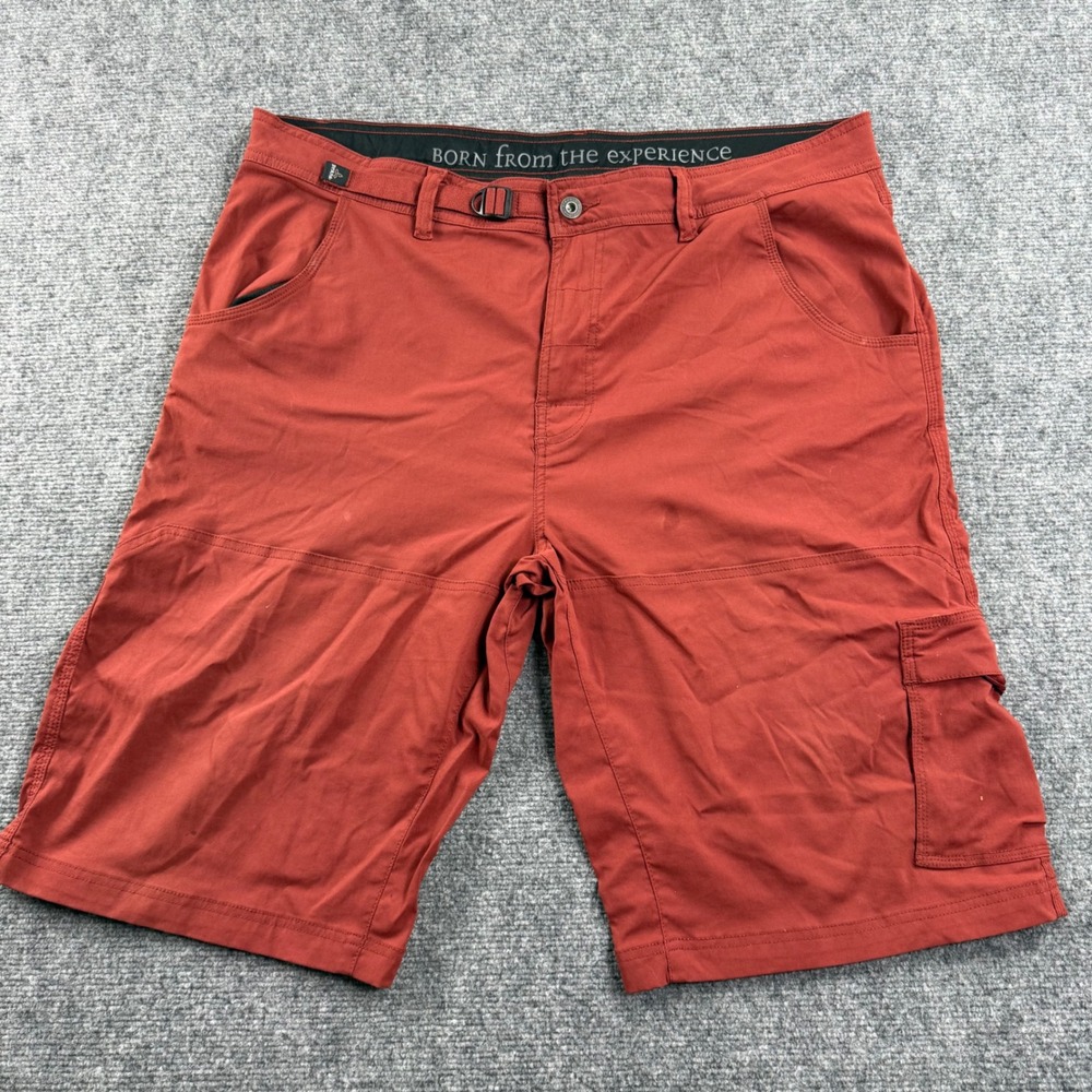 Prana Zion Cargo Shorts XXL Red Stretch Hiking Outdoor Mens